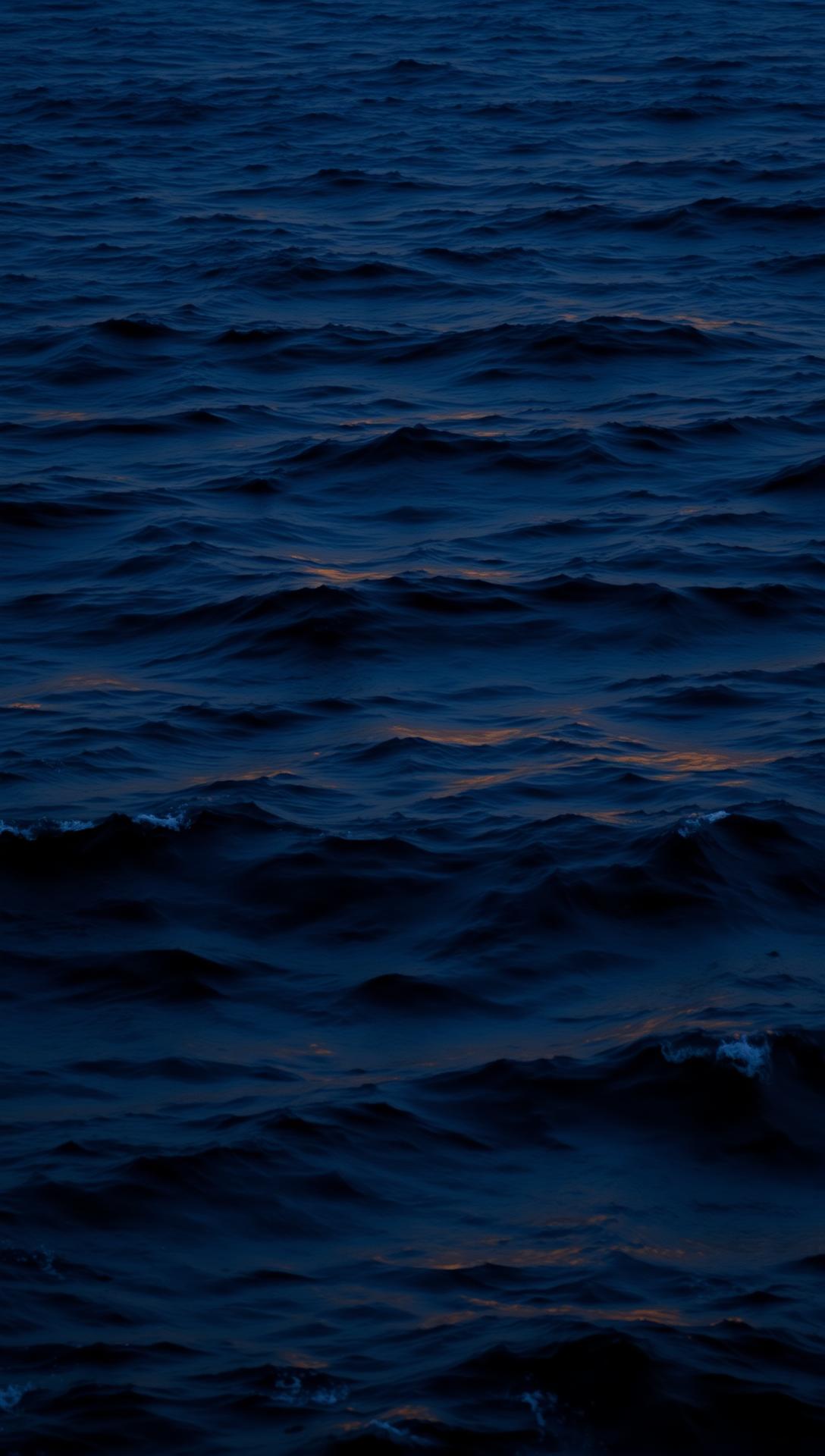 Deep Atlantic waters at dusk